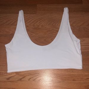 Cropped White Tank Bralette
